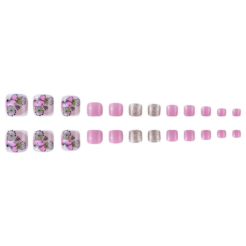 Künstlerisches Floral-Pediküre-Set
