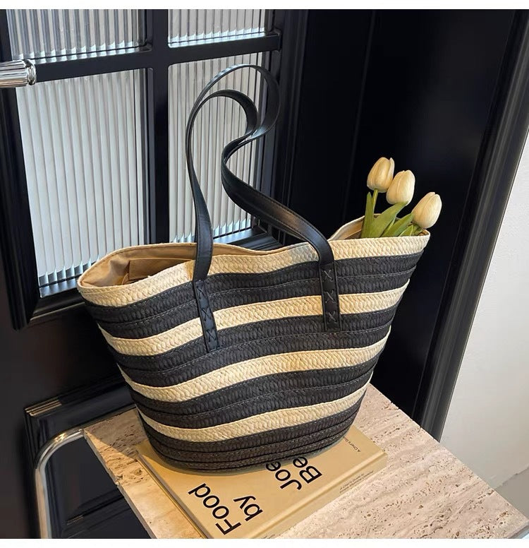 Strandtasche mit Robusten Ledergriffen Brehn