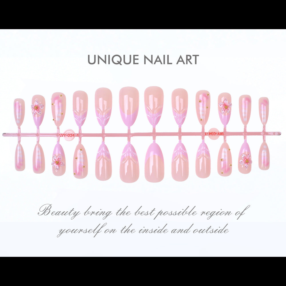 Blumen Kunst Press-On Nagel Set Brehn