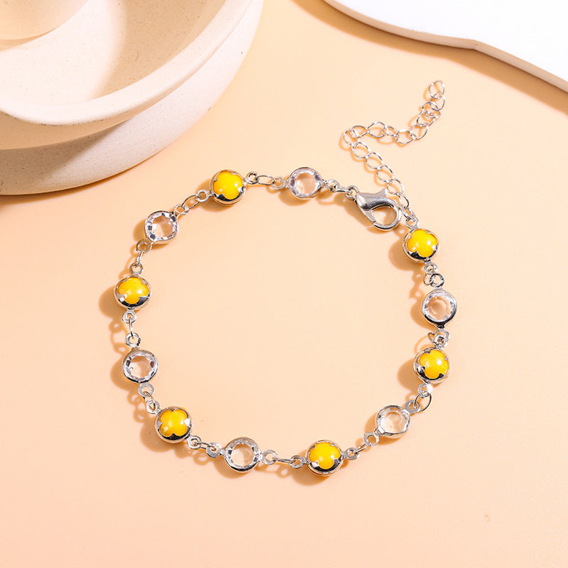 Elegante Perlen Charm Fußkettchen Brehn