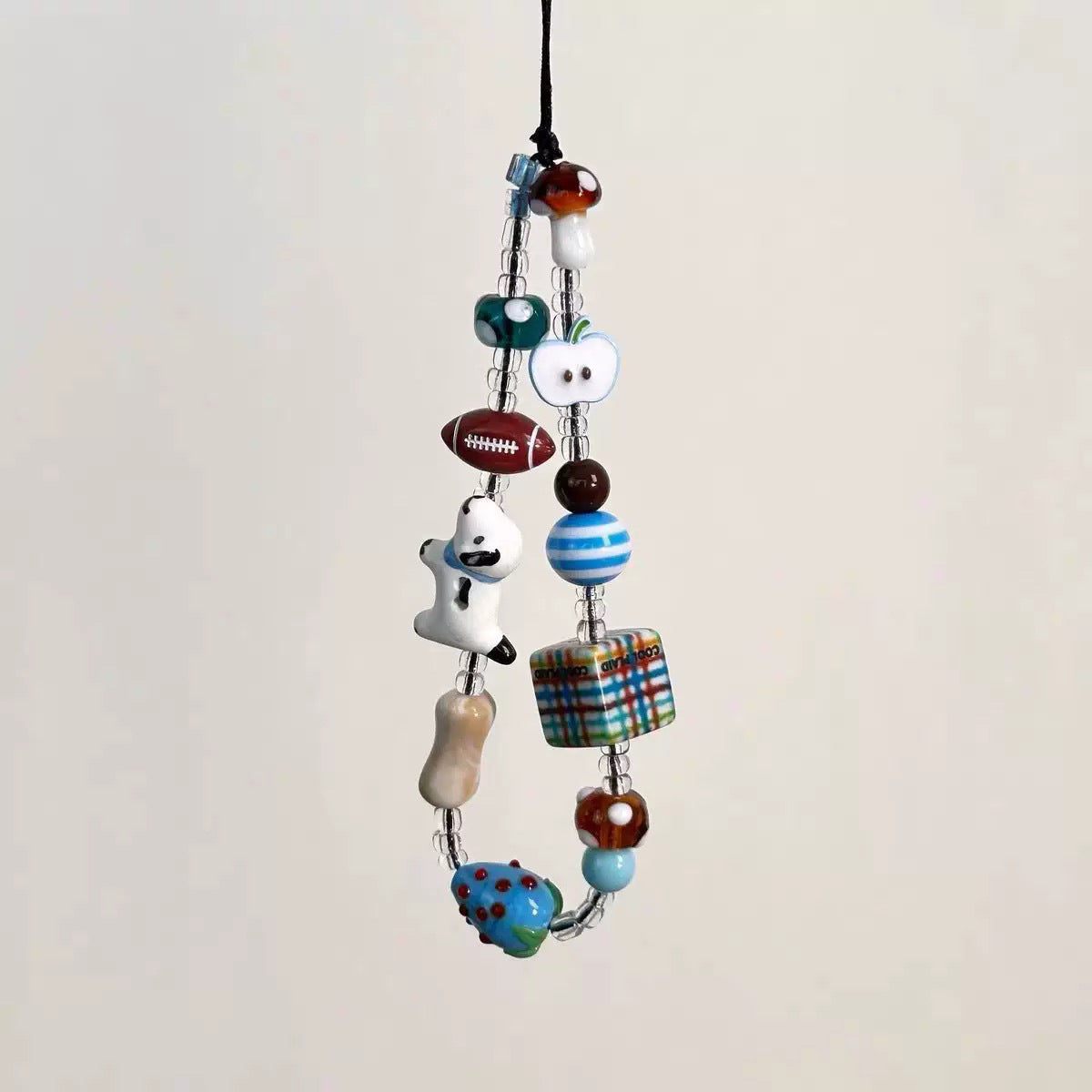 Handgefertigtes Perlencharms-Lanyard Brehn