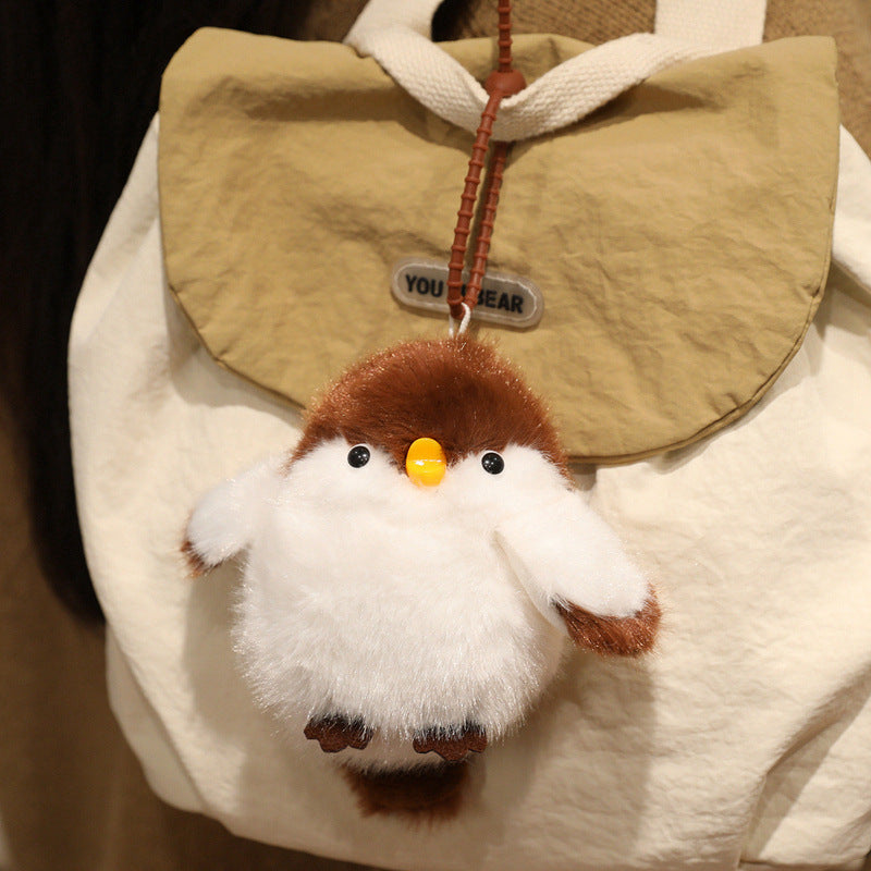 Fluffy Plush Chick Bag Charm Schlüsselanhänger mit flexiblem Schlaufenriemen Brehn