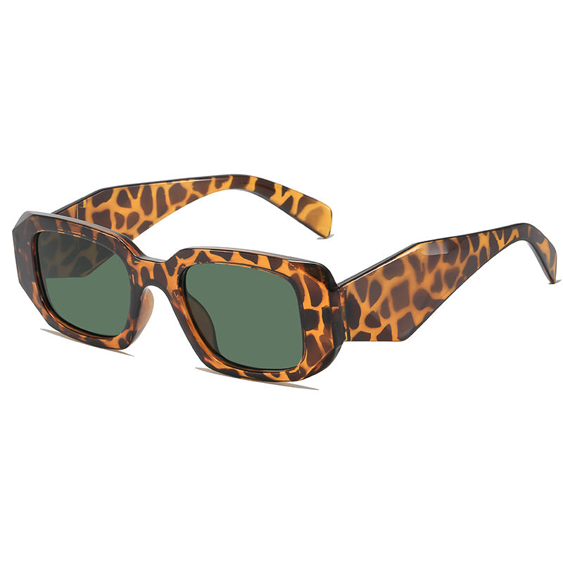 Bold Leopard Print Übergroße Sonnenbrille Brehn