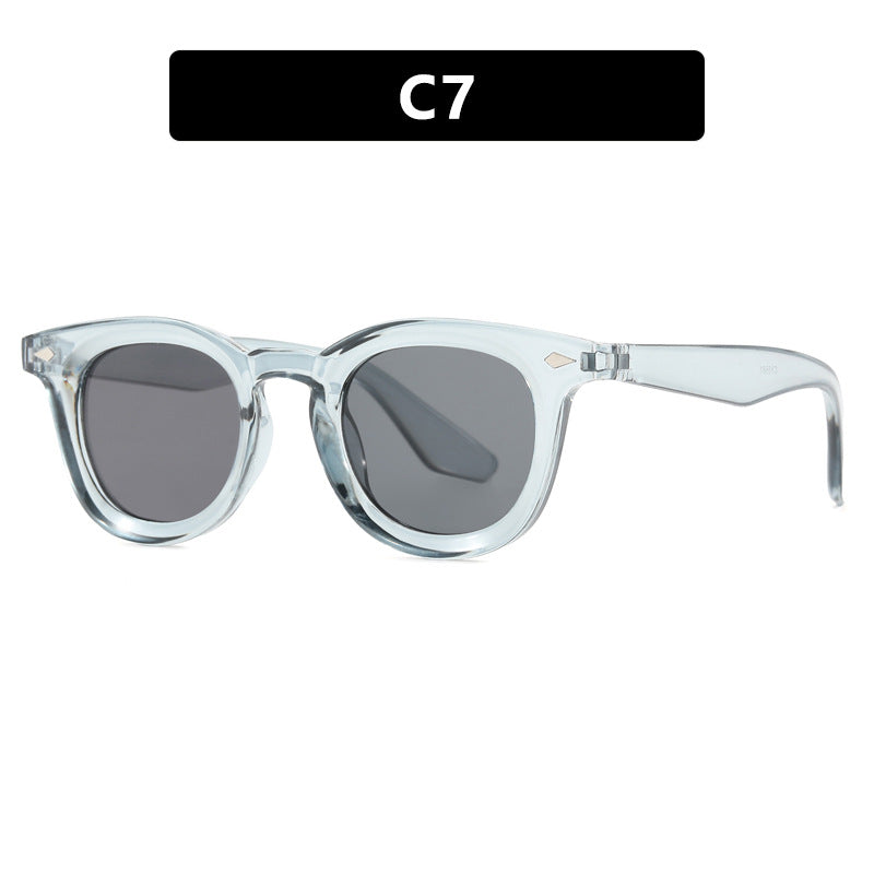 Damen modische Cat-Eye Sonnenbrille mit transparentem Rahmen Brehn