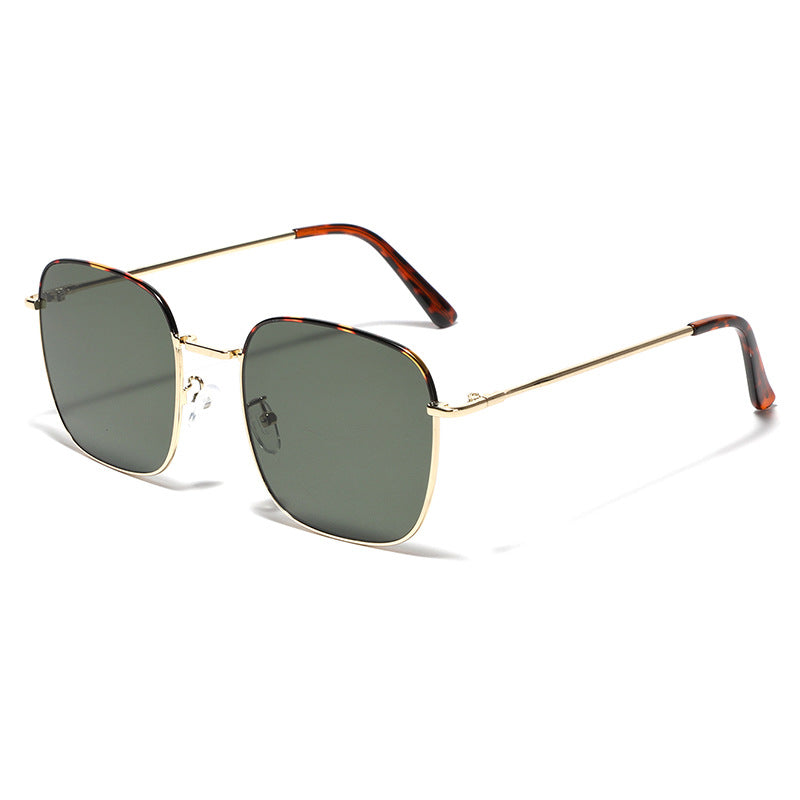 Damen modische quadratische Sonnenbrille mit elegantem Metallrahmen Brehn
