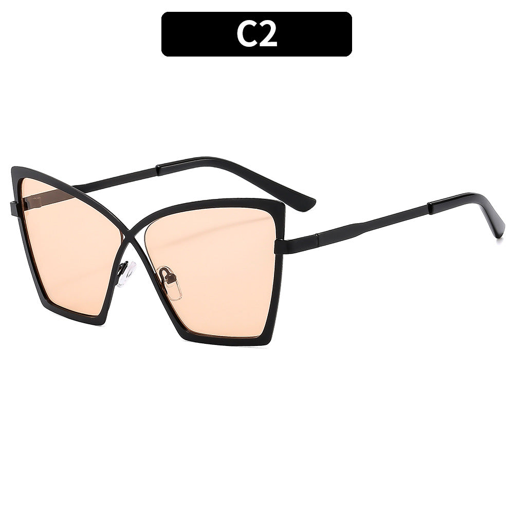 Luxuriöse Übergroße Katzenaugen-Sonnenbrille