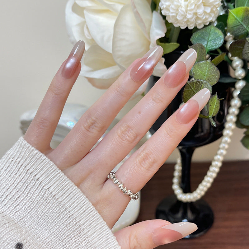 Ombré Langanhaltendes Press-On Nagelset Brehn
