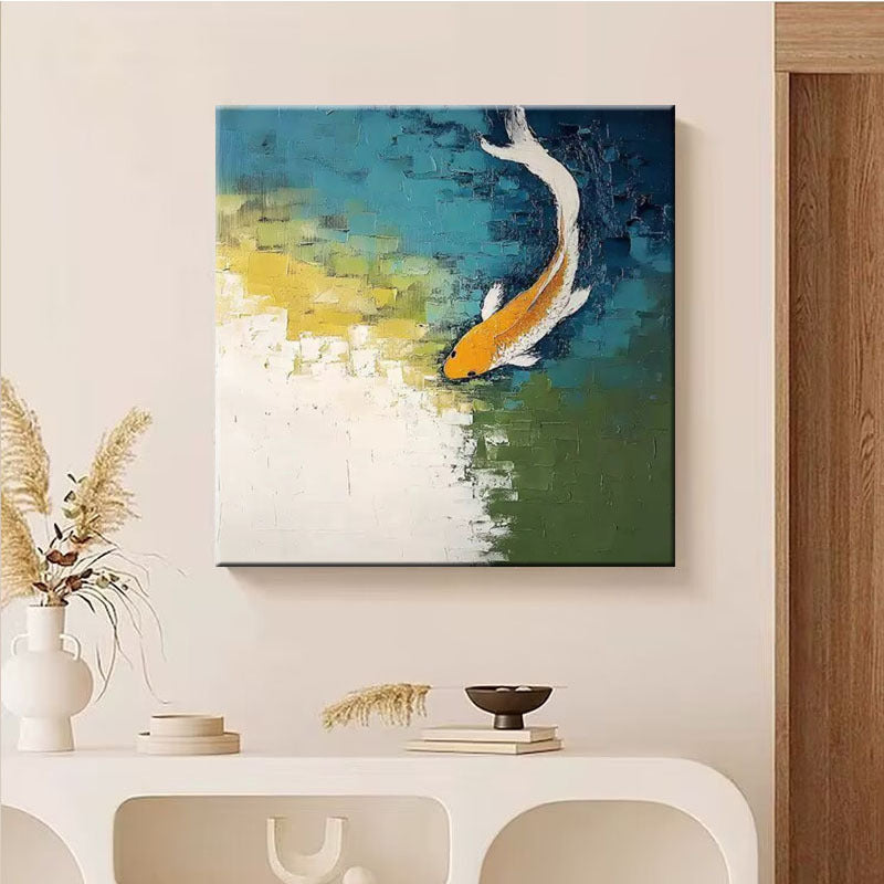 Dekorative Koi-Fisch-Leinwandkunst