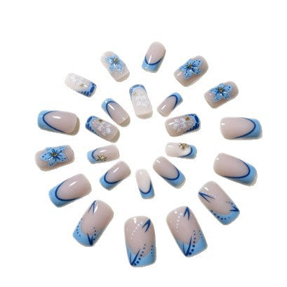 Blumenmuster Press-On Nail Art Brehn