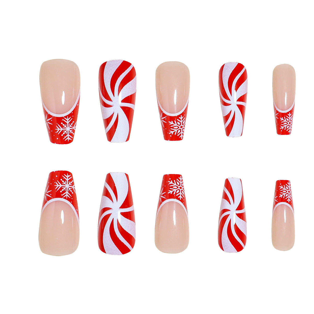 Festliches Zuckerstangen-Nagelkunst-Set Brehn