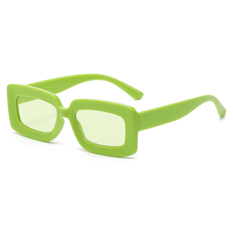 Damen trendige quadratische Sonnenbrille mit elegantem Kunststoffrahmen Brehn