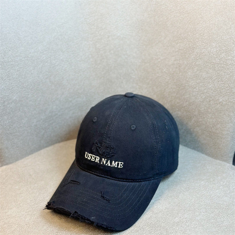 Damen Distressed Casual Verstellbare Baseball Cap Brehn