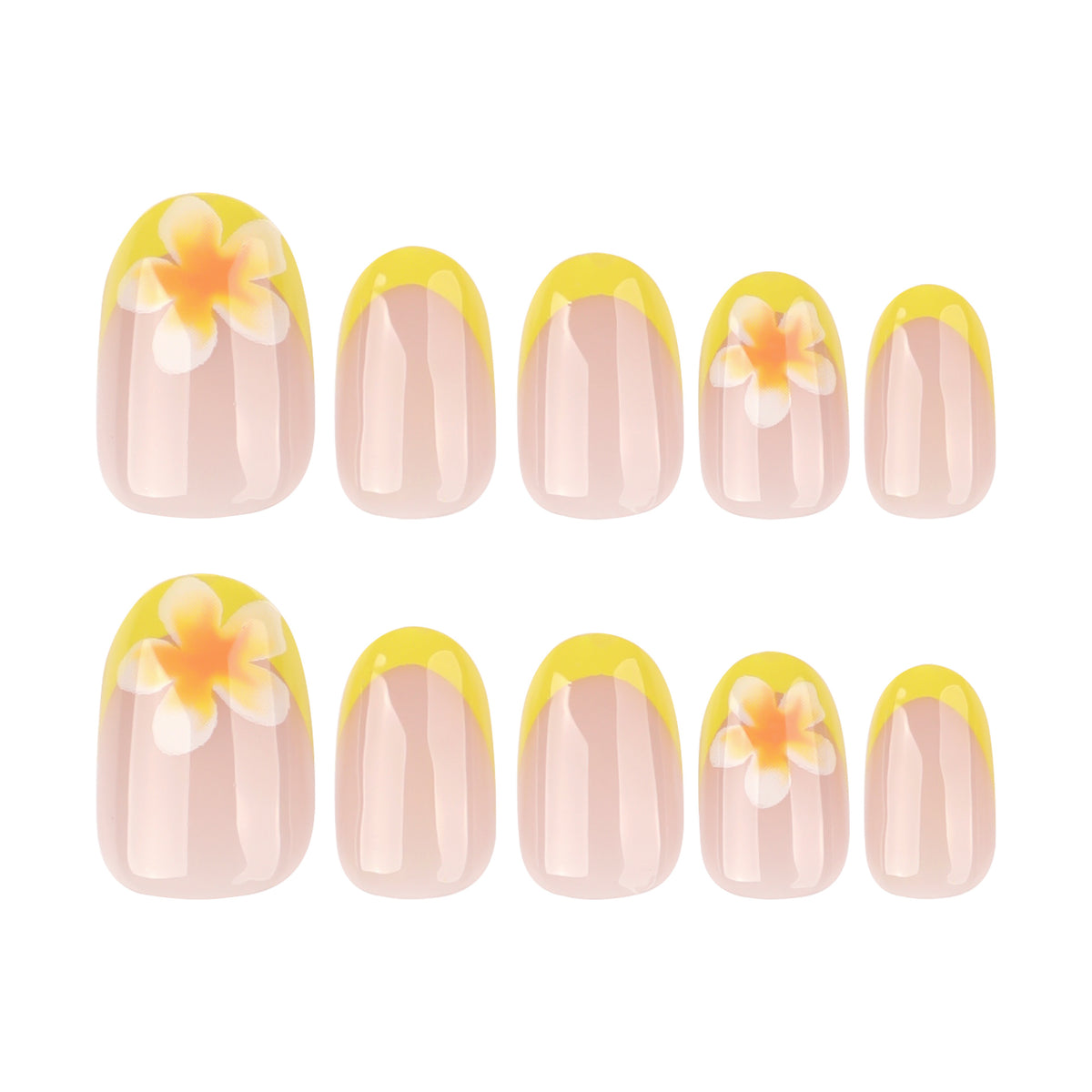 Künstliche Nagelkunst mit blühendem Design Brehn