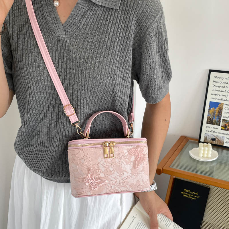 Elegante Blumen-Prägung Handtasche