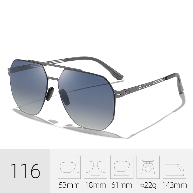 Premium Geometrischer Rahmen Sonnenbrille Brehn