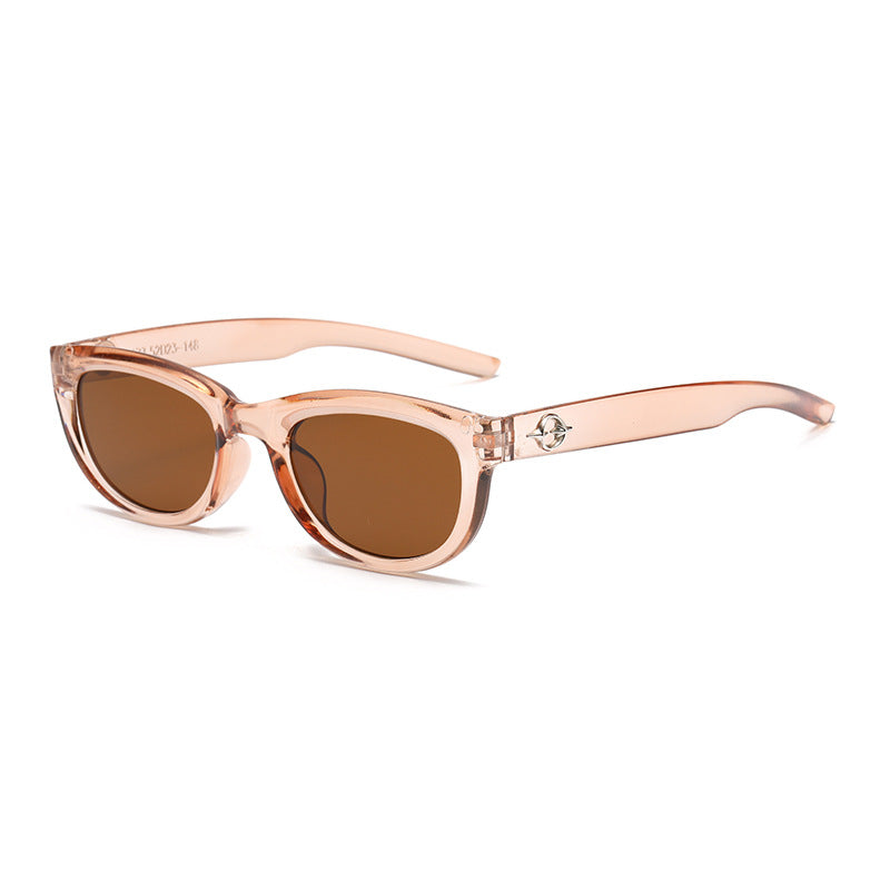Damen elegante Kunststoffsonnenbrille im zeitgenössischen Design Brehn