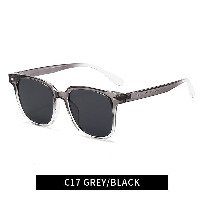 Damen moderne quadratische Sonnenbrille mit stilvollem, transparentem Rahmen Brehn