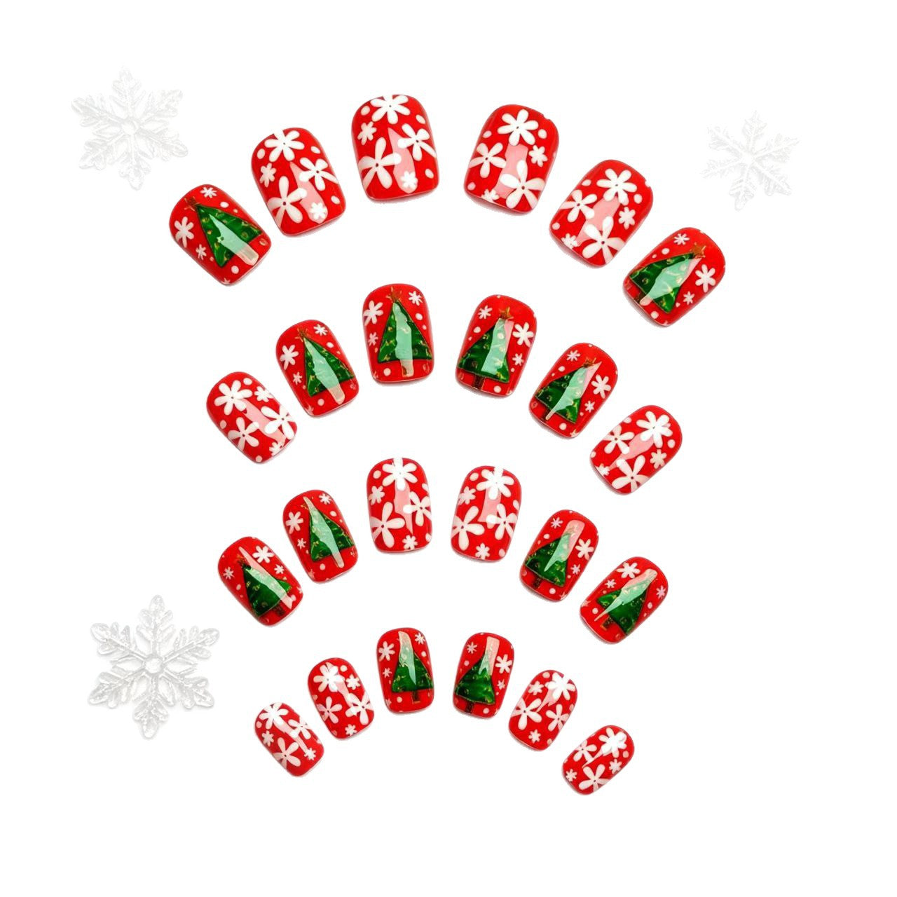Kunstnägel mit Festlichem Weihnachtsbaum-Design Brehn