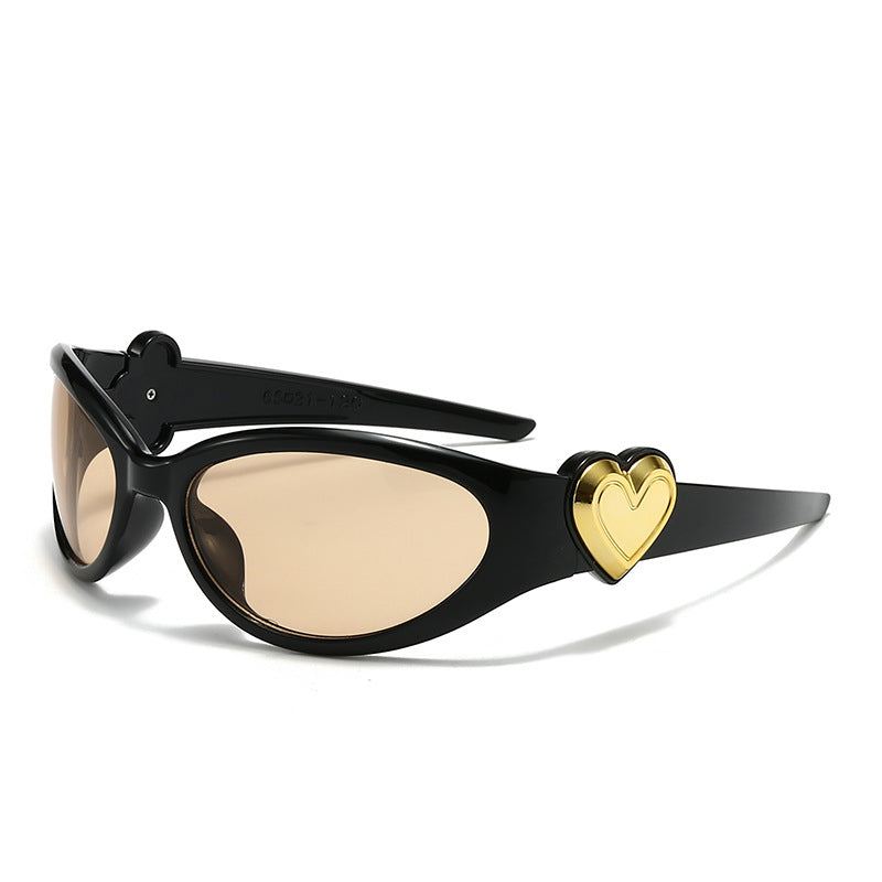 Damen modische Sonnenbrille im stilvollen Herzdesign Brehn