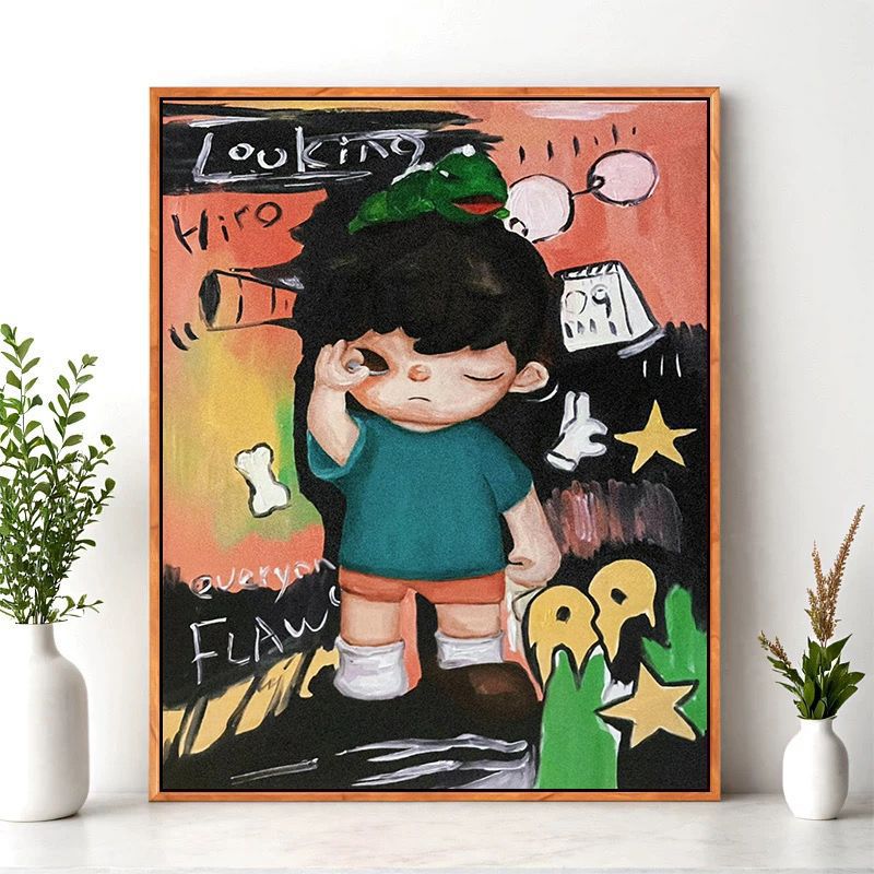 Cartoon-Charakter Wandkunst Druck Brehn
