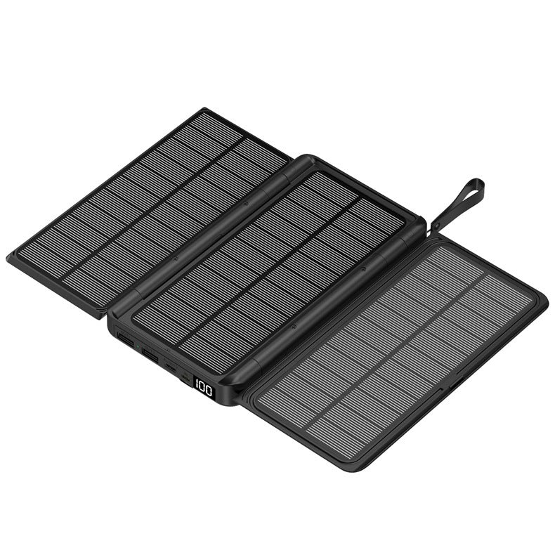 Tragbare Solar Powerbank mit Multifunktionaler Ladefunktion Brehn