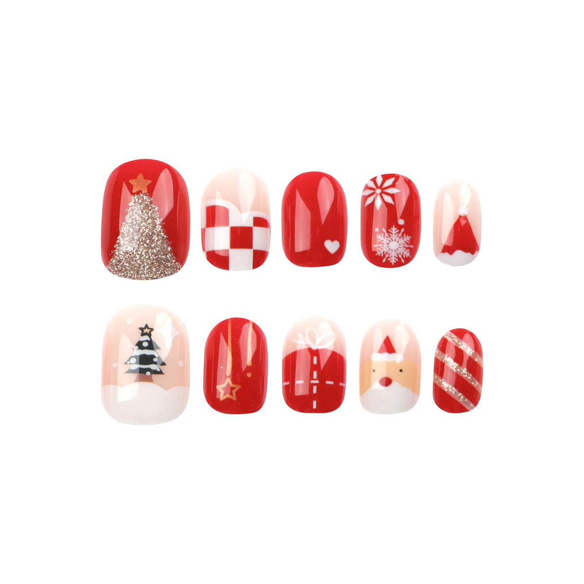 Festliche Nagelkunst mit Weihnachtsmotiven Brehn