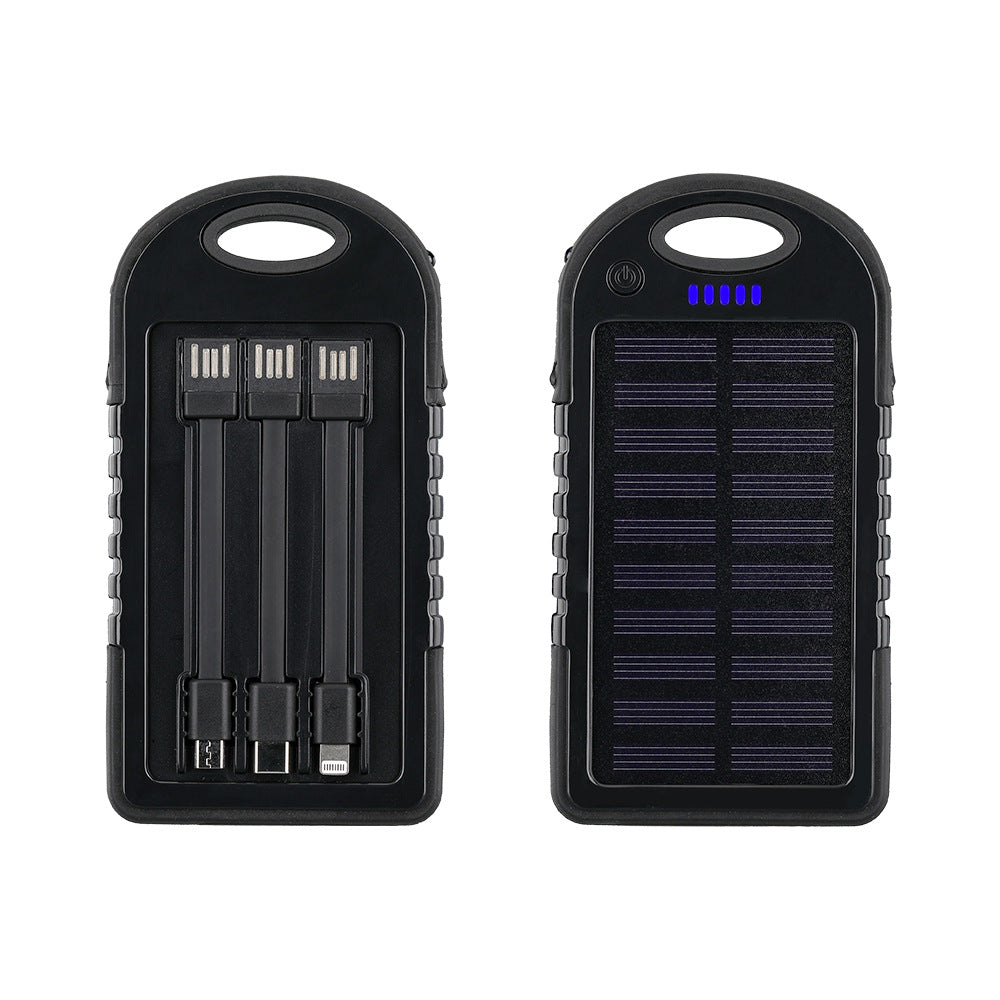 Tragbare Solar-Powerbank mit Integriertem Kabelmanagement und Schneller Ladefunktion Brehn
