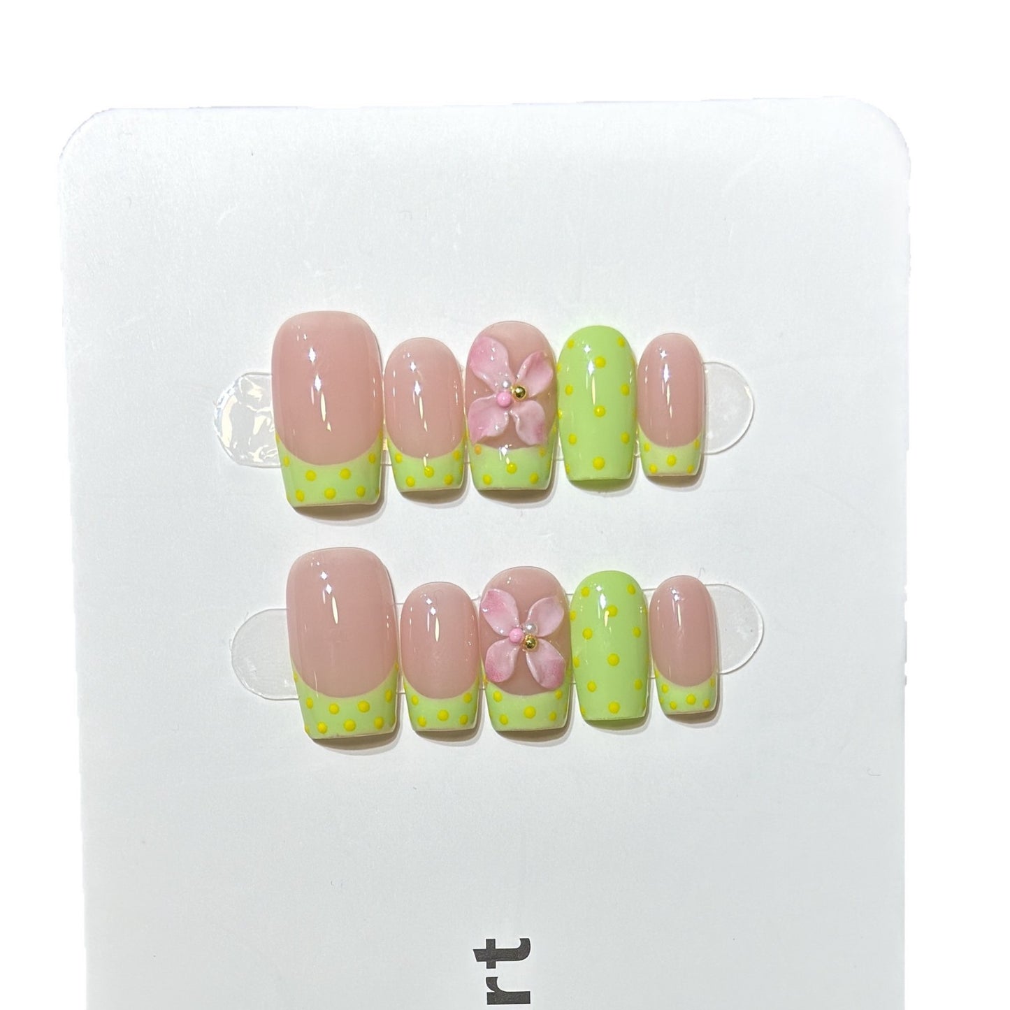Acryl Floral Design Press-On Nagel Set Brehn