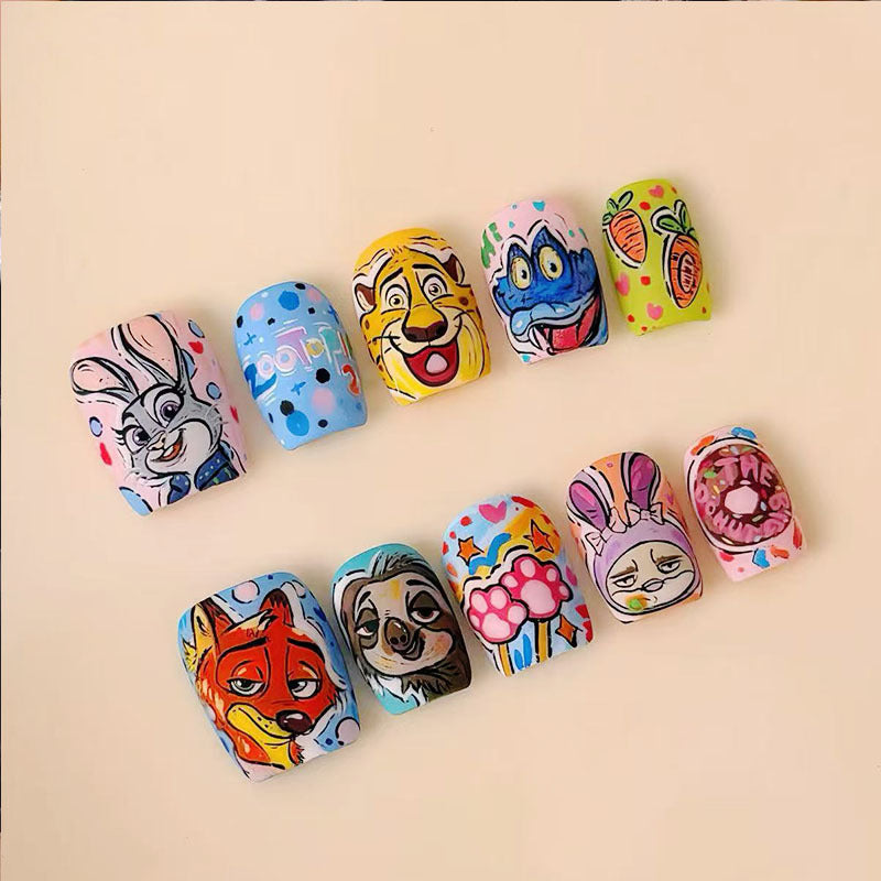 Verspieltes Charakter-Nail Art Set Brehn