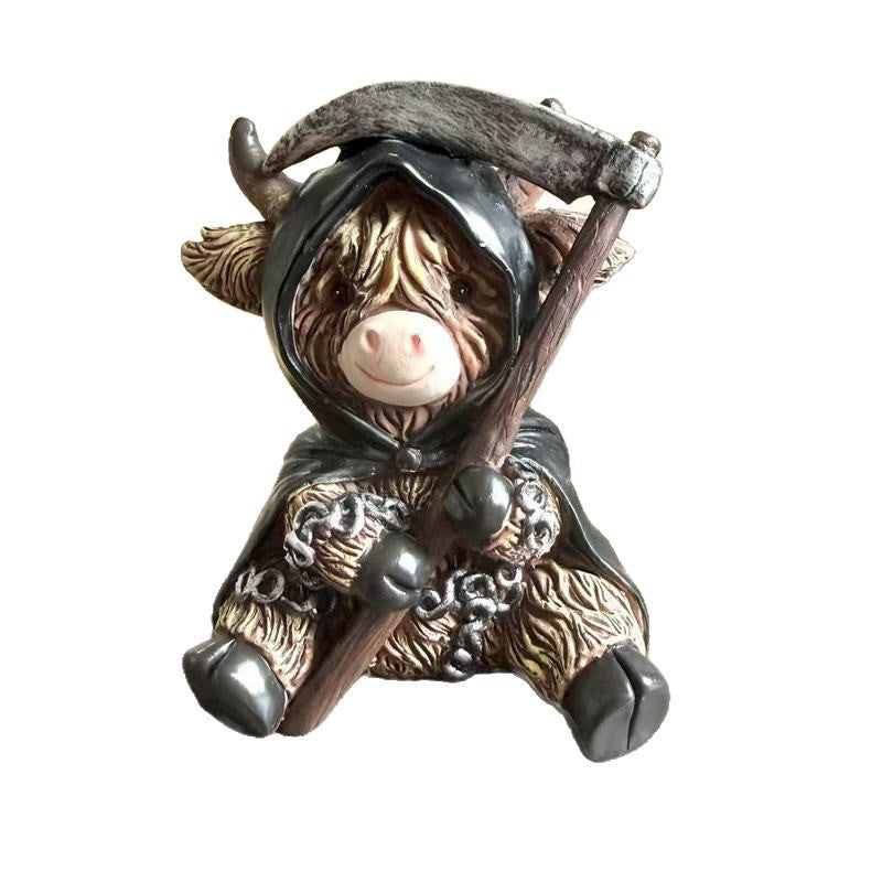 Lustige Halloween Kuh Figur Brehn