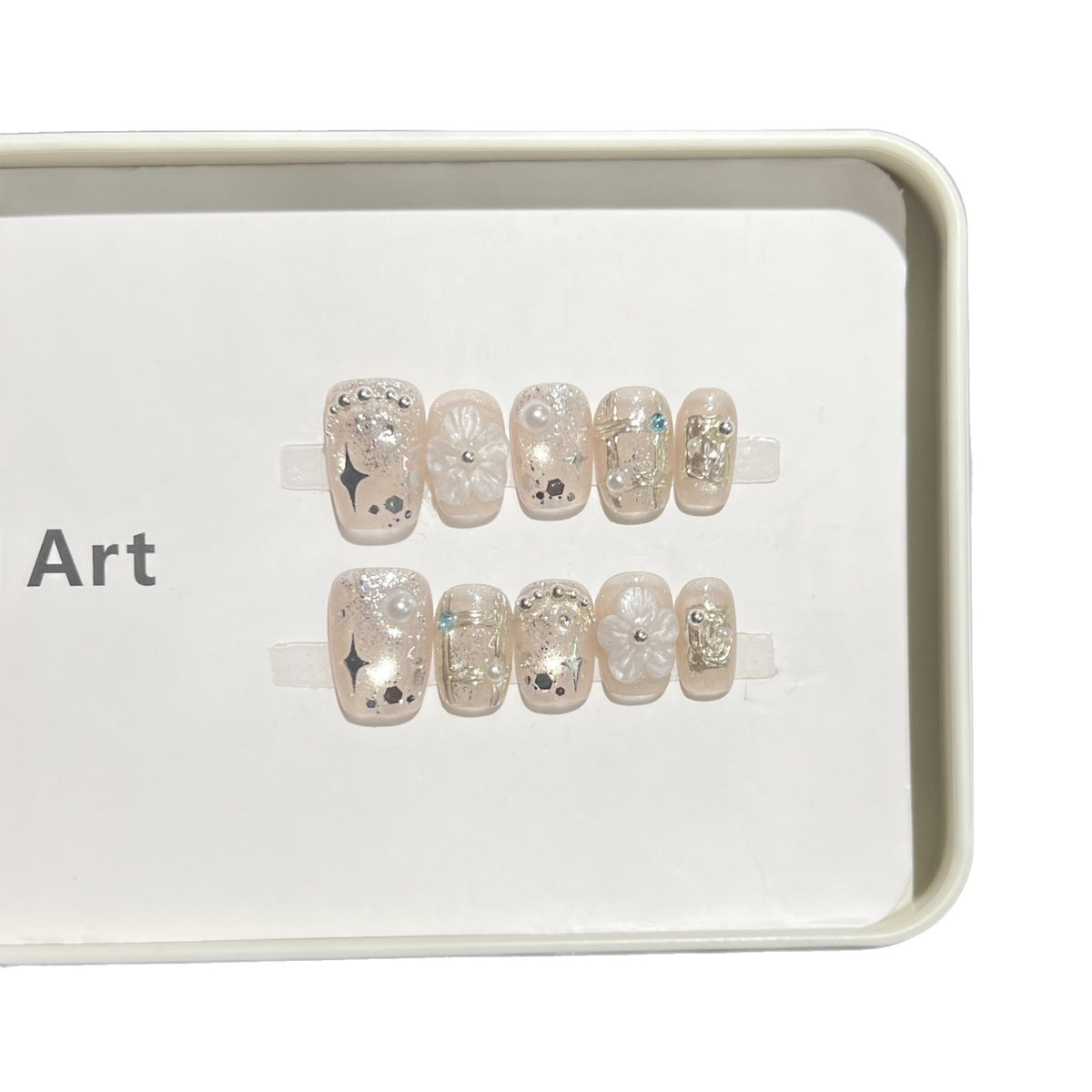 Dekorativer Acryl Press-On Nagelkunst Set Brehn