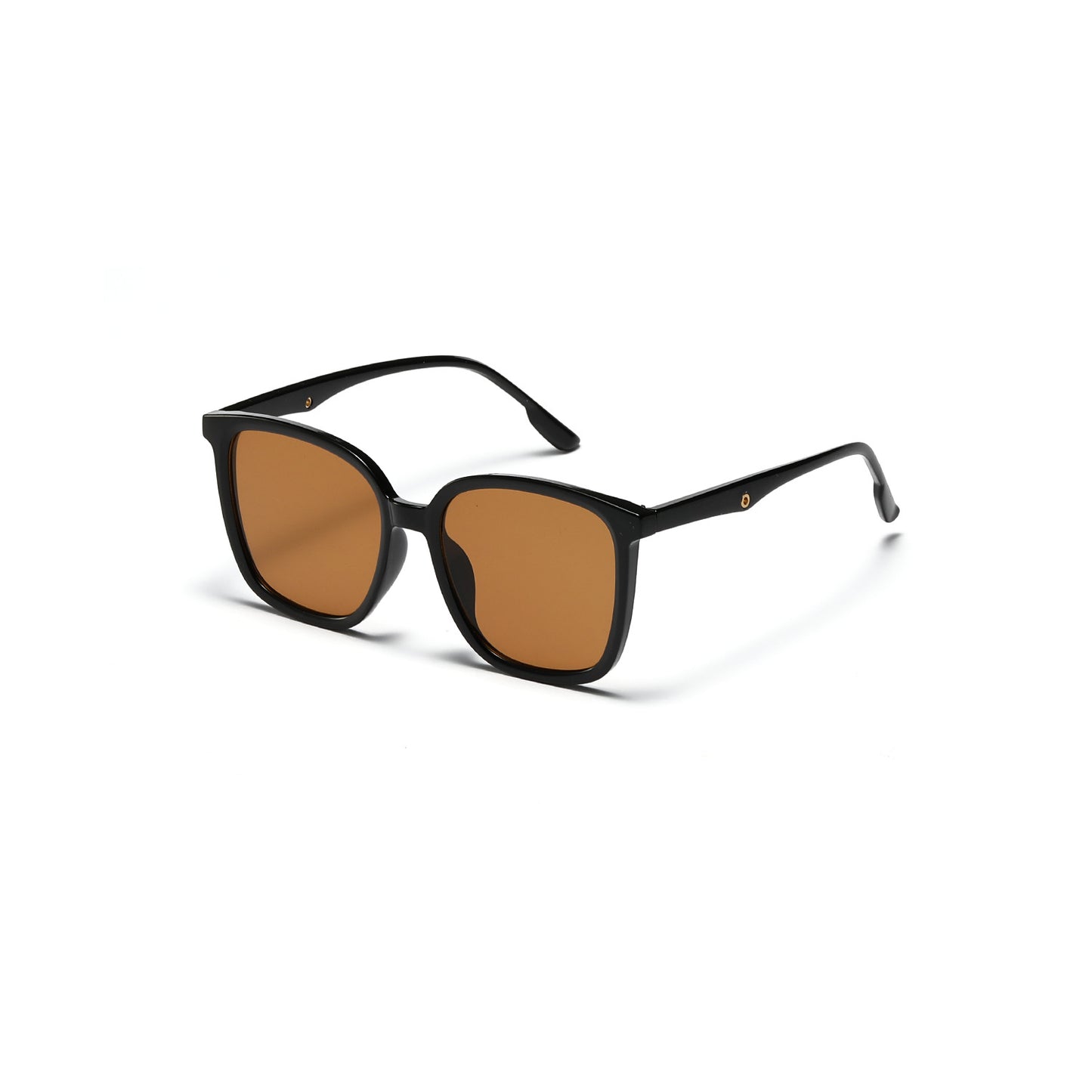 Damen stilvolle quadratische Sonnenbrille mit klarem Rahmen und polarisierten Gläsern Brehn