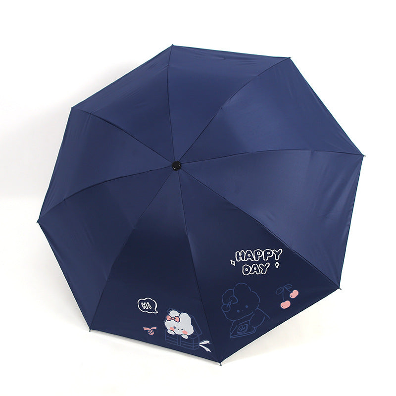 Damen Falt-Regenschirm mit verspieltem Design und fröhlichem Motiv Brehn