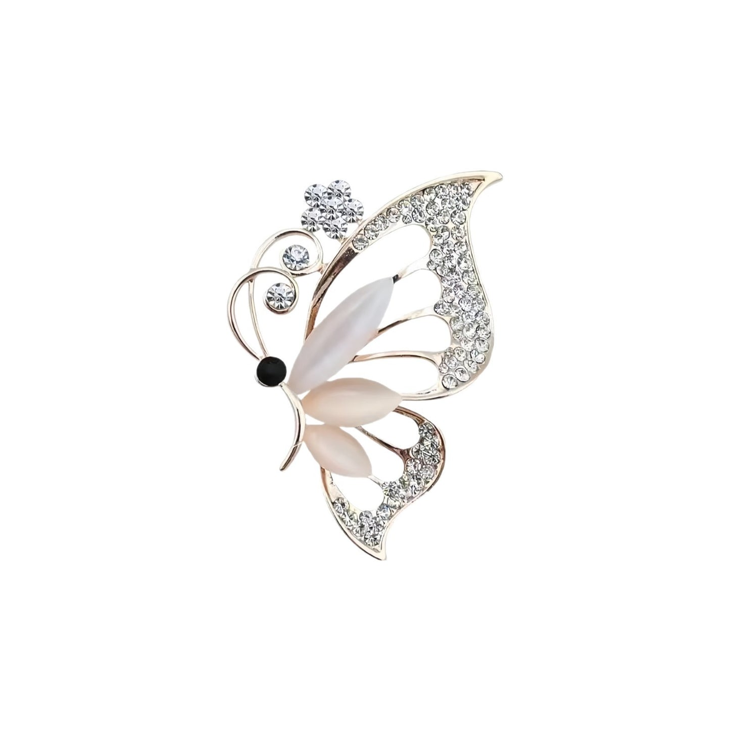 Elegante Schmetterlingsbrosche Brehn