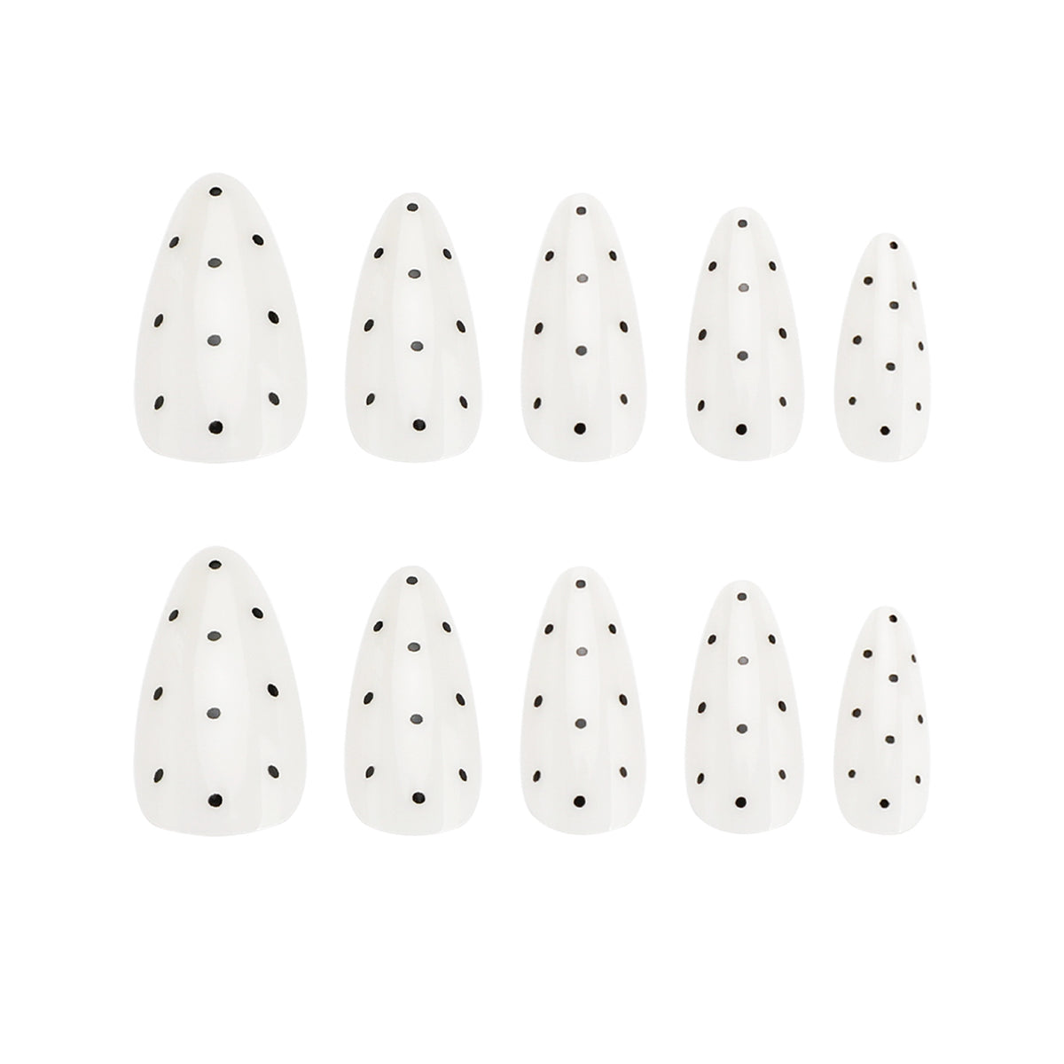 Kunstvolle Nagelverlängerungen mit Polka-Dots Brehn