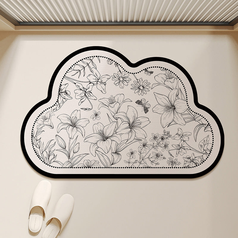 Floral-förmige dekorative Teppichmatte