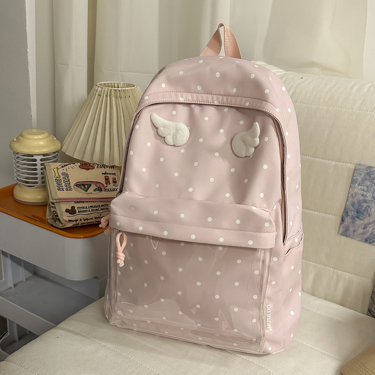 Niedliche von Cartoons inspirierte klare Taschen-Schul-Rucksack