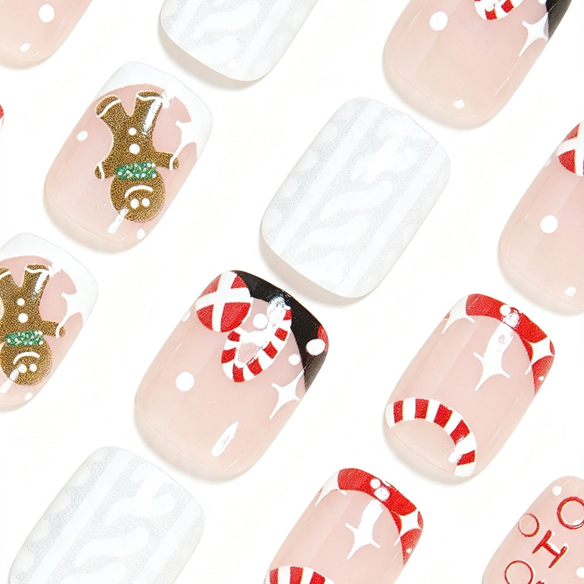 Festliche Feiertags-Themen Press-On Nail Art Brehn