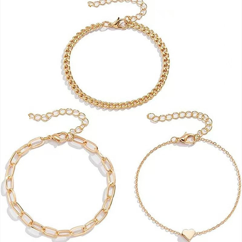 Elegantes Silberkettchen-Armband-Set Brehn