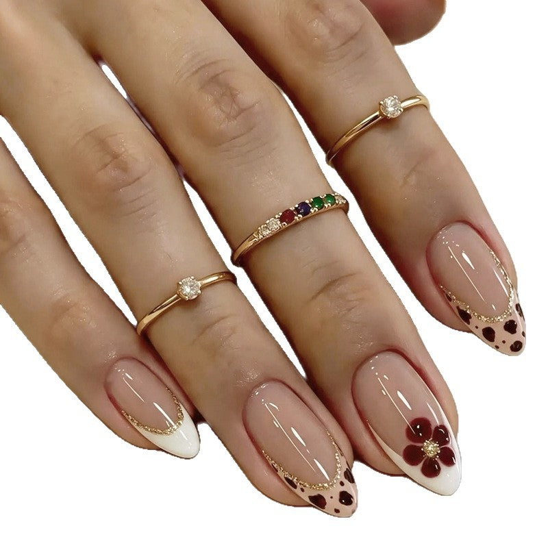 Elegante Floral Rhinestone Ring Set Brehn