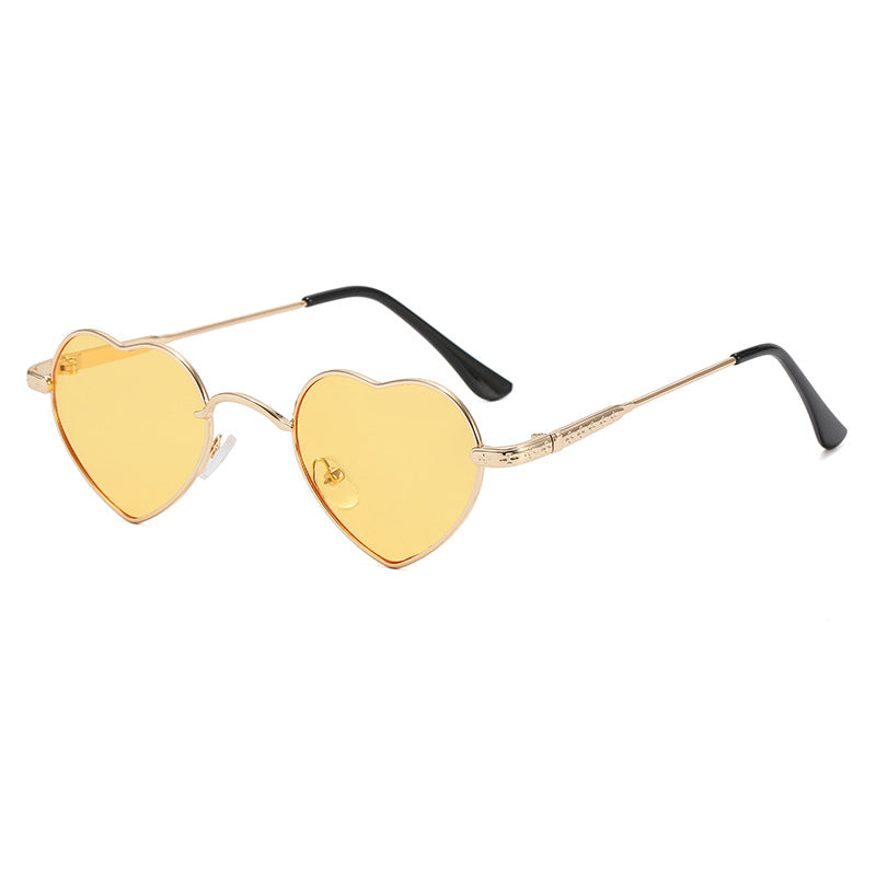Damen Herzförmige Sonnenbrille mit filigranem Metallrahmen Brehn
