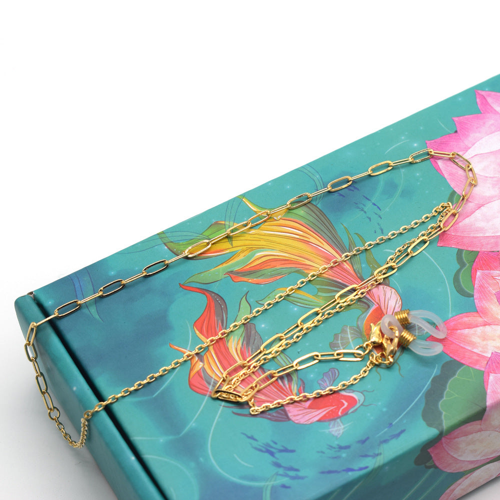 Fashion-Forward Metall Brillen Kette Brehn