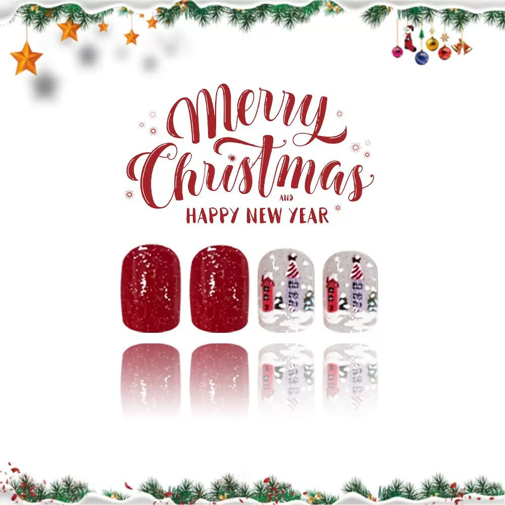 Kunstnagelset mit winterlichen Motivdesigns Brehn