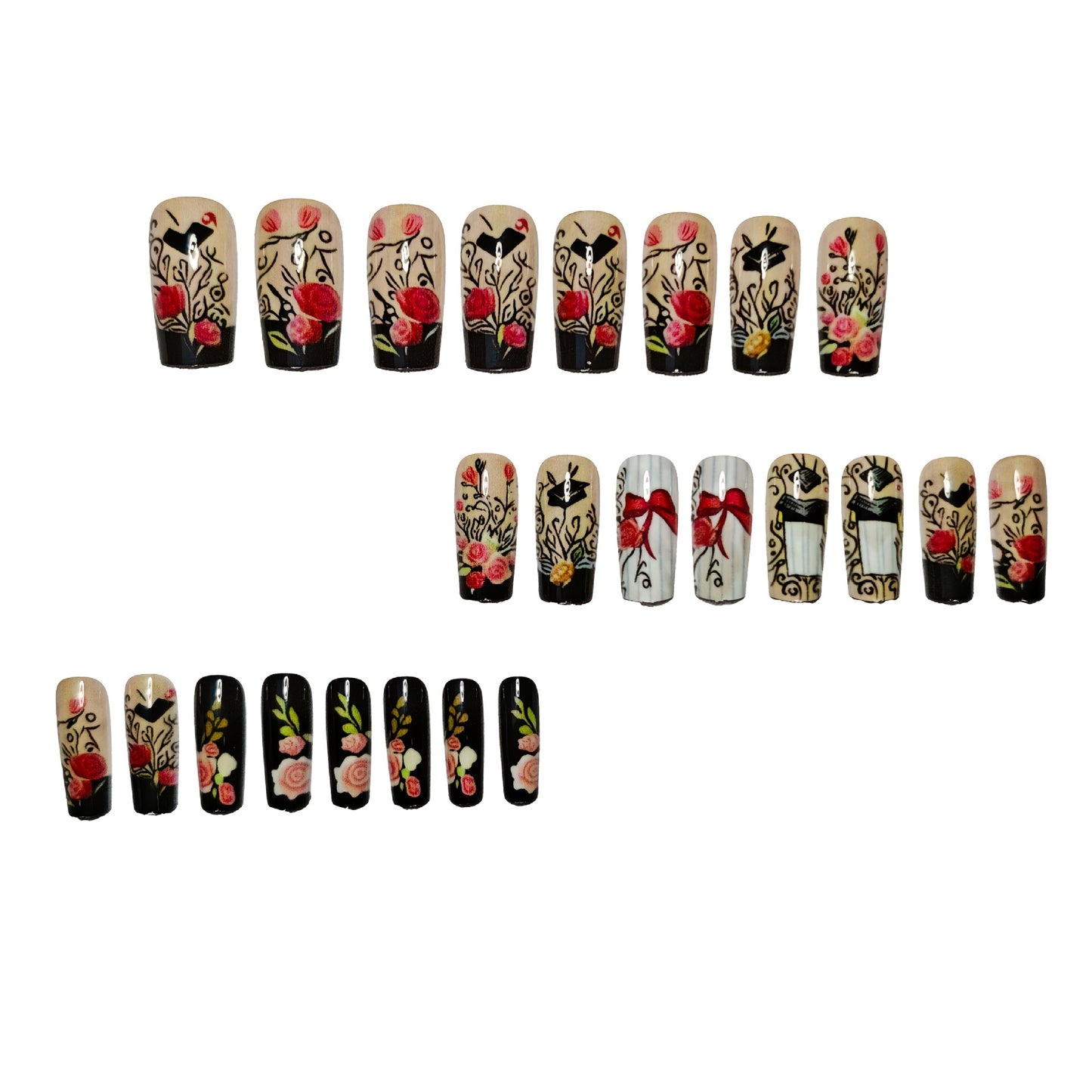 Glamouröse Kunstnägel mit Floralen Motiven Brehn