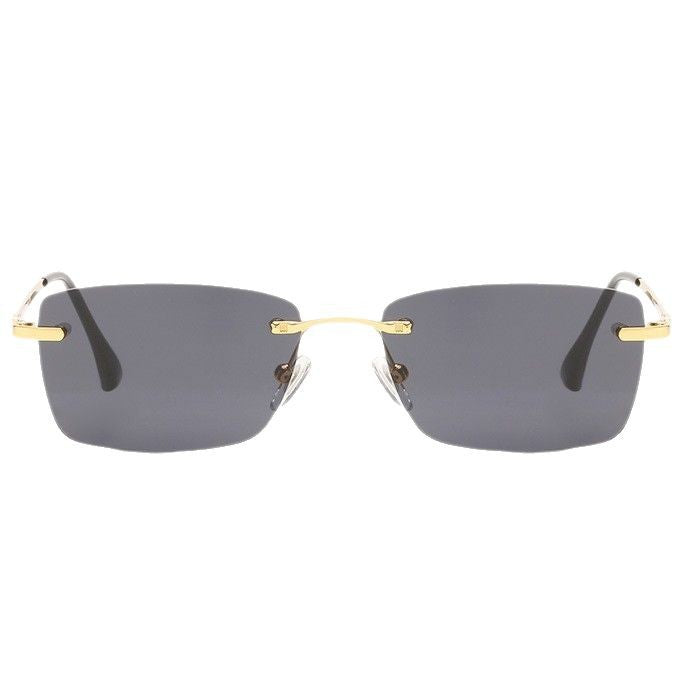 Damen modische Halbrahmen-Sonnenbrille mit stilvollem Metallrahmen Brehn