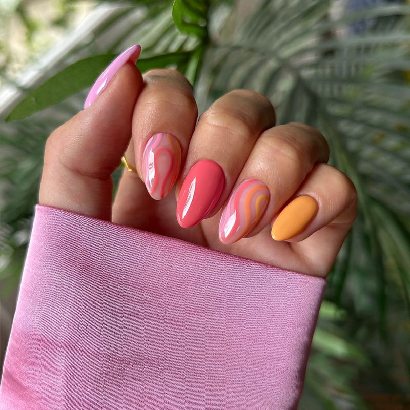 Künstlerisches Gel Press-On Nagelset Brehn