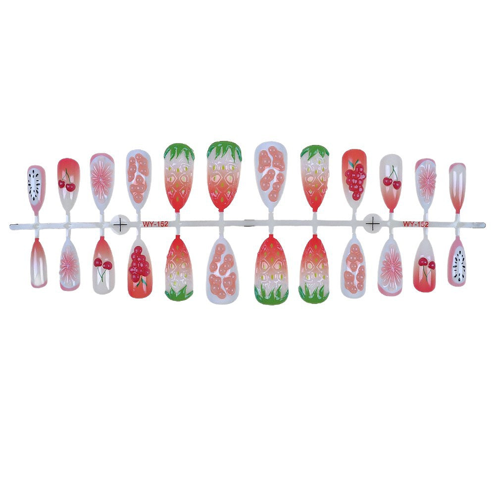 Frucht-Themen Press-On Nagelkunst Set Brehn
