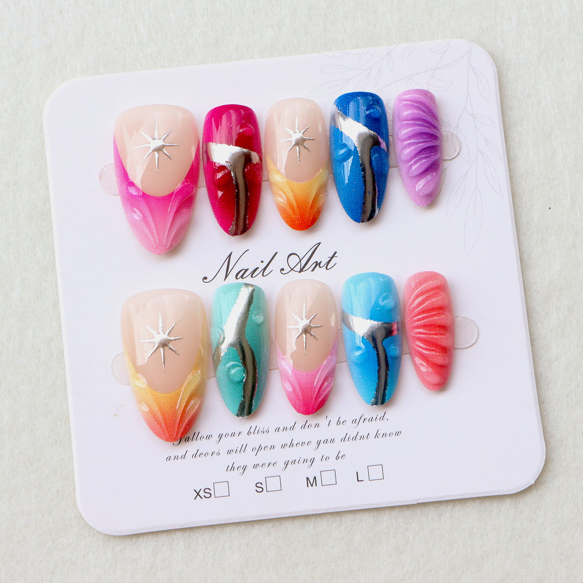 Kreatives Gel-Kunst Press-On Nagelset