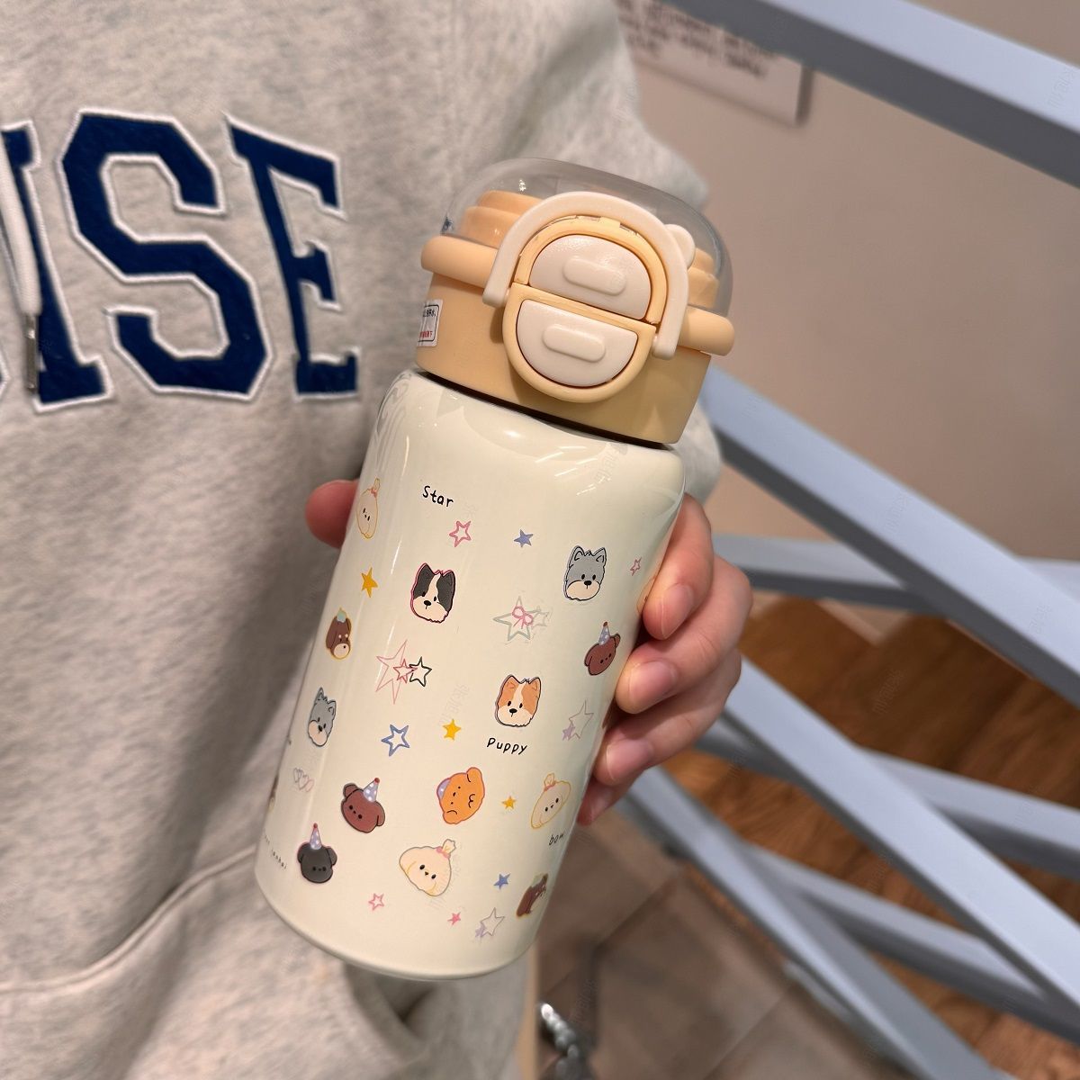 Damen lustige Trinkflasche mit sicherem Verschlusssystem Brehn