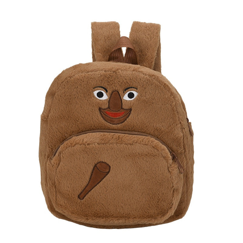 Plüsch-Kinderrucksack mit Niedlichem Affenmotiv Brehn